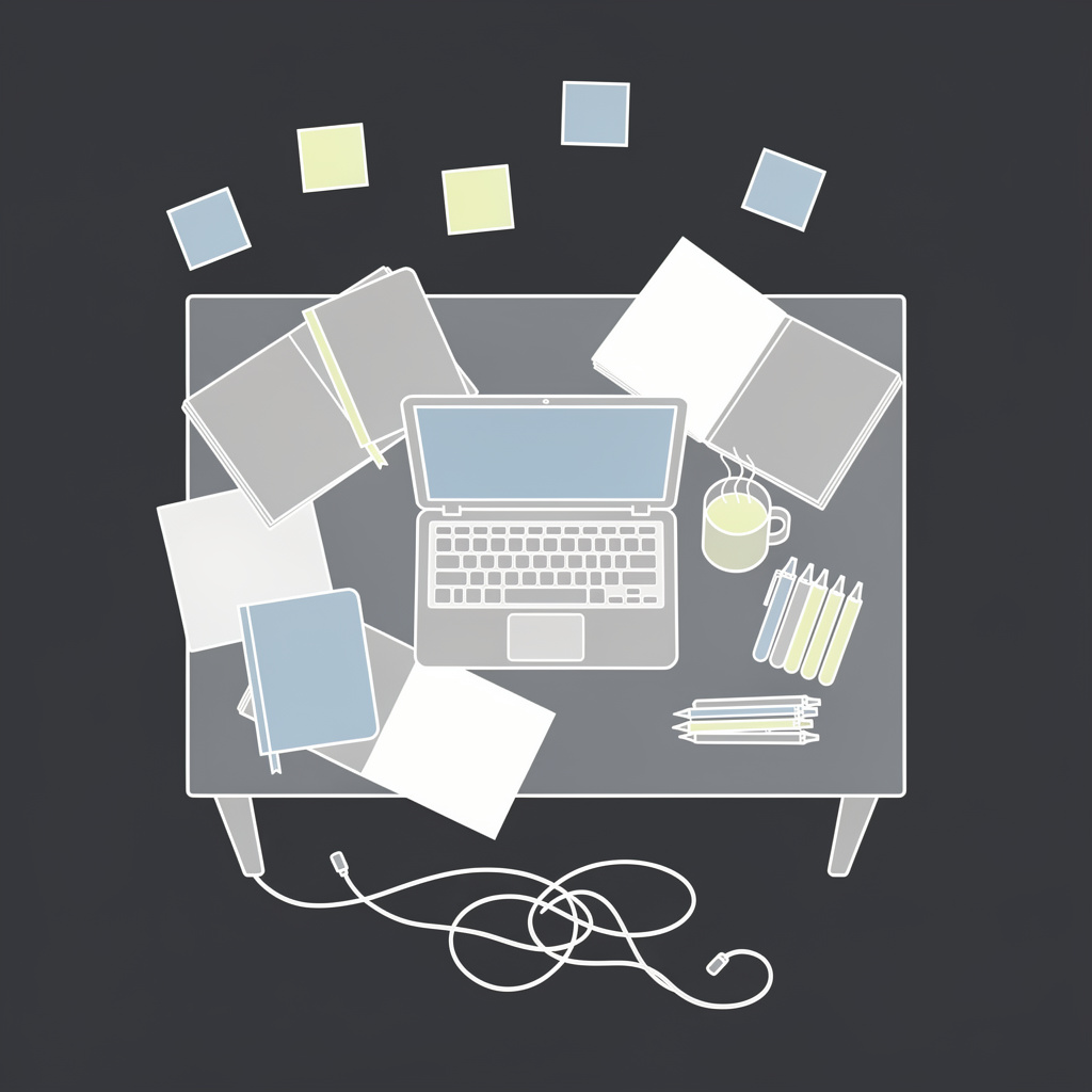 Post-its et croquis de processus