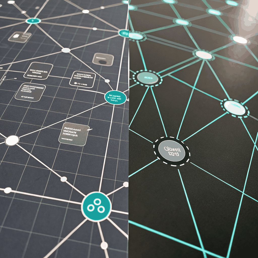 Map of interconnected nodes and locations